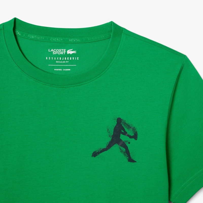POLERA LACOSTE NOVAK DJOKOVIC VERDE TENIS - 3