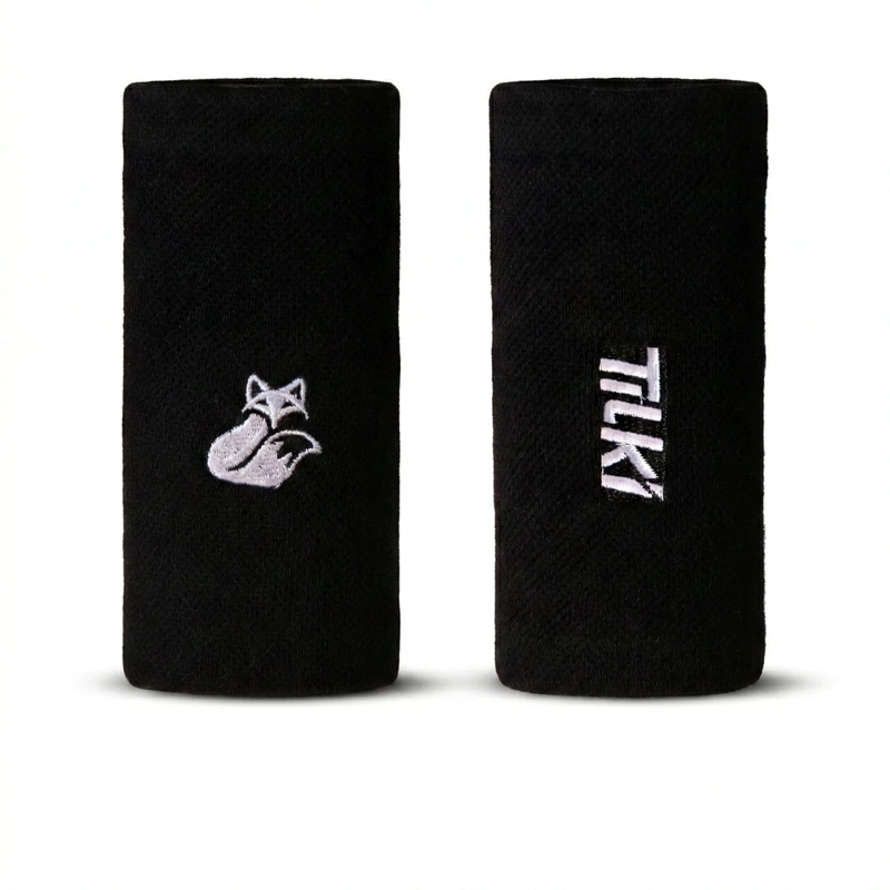 MUÑEQUERA TILKI LARGA XL TERRY NEGRA X2 TENIS PADEL - 1