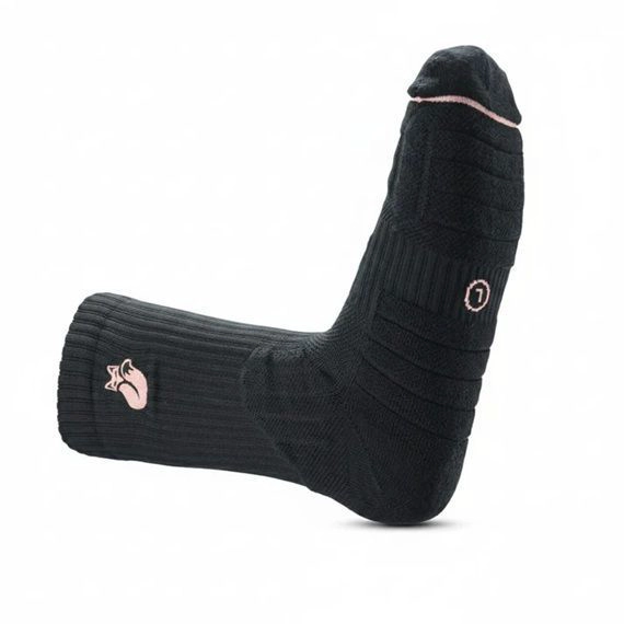 CALCETIN TILKI CREW D4 LEHINDE NEGRO/ROSA TENIS PADEL - 2