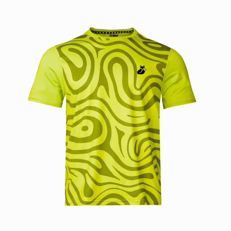 POLERA TILKI FULL PRINT PRO LEHINDE AMARILLO FLUOR TENIS PADEL - 1
