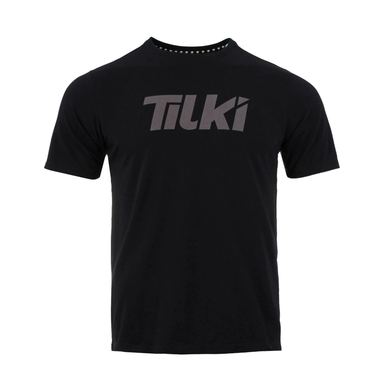 POLERA TILKI COTTON BIG LOGO TILKI NEGRO/GRIS TENIS PADEL - 1