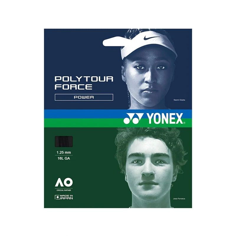CUERDA YONEX POLY TOUR FORCE NEGRA 1.25 - 12M - 1