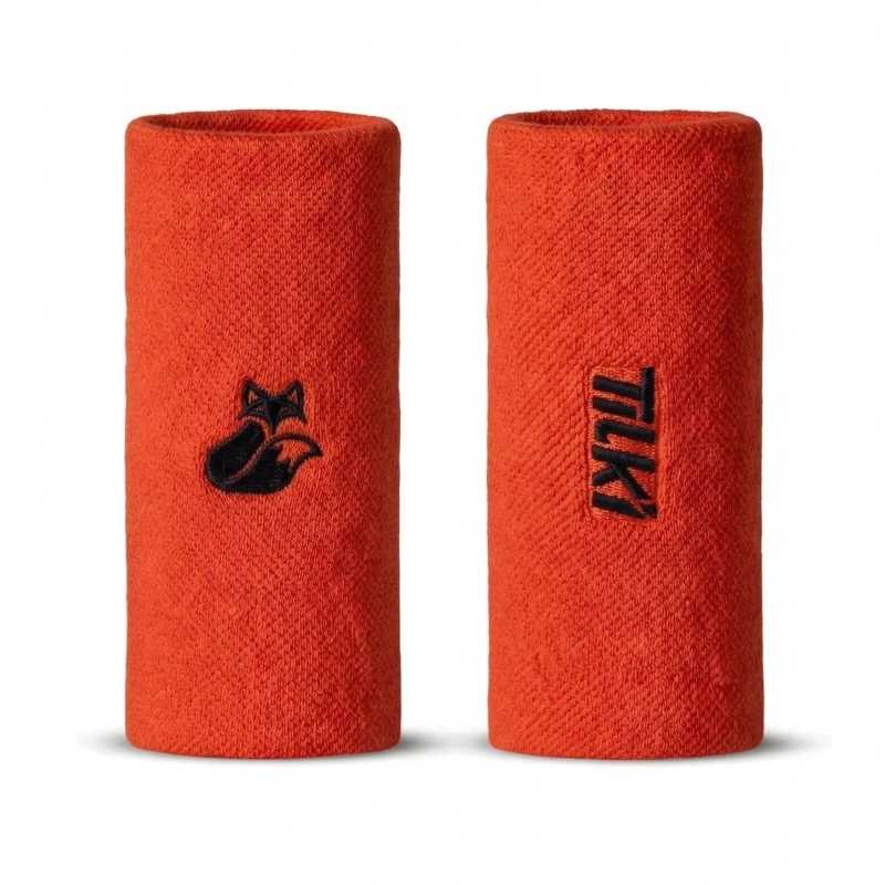 MUÑEQUERA TILKI LARGA XL TERRY NARANJA X2 TENIS PADEL - 1