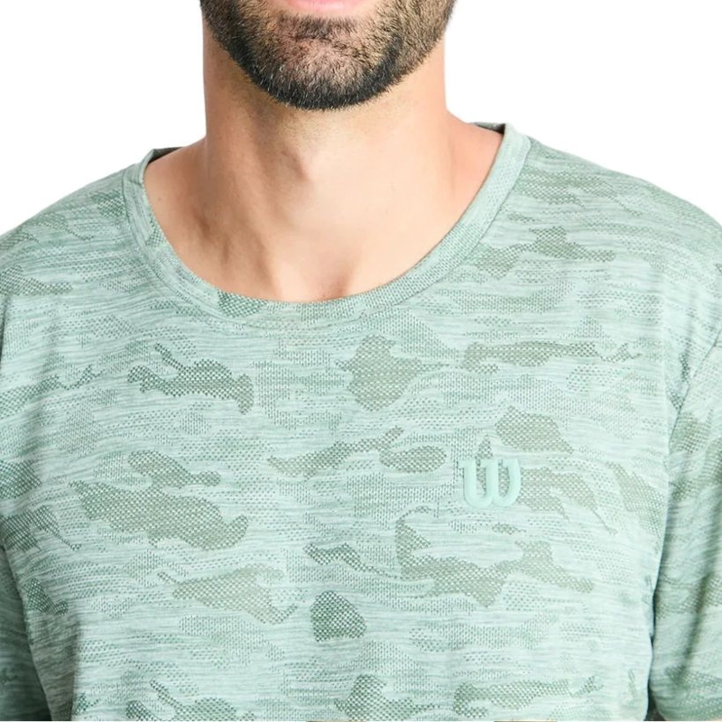POLERA WILSON CAMUFLAJE VERDE TENIS/PADEL - 2