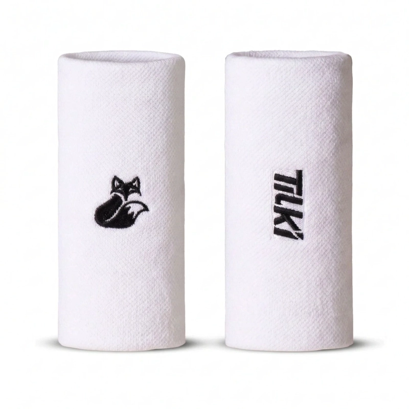 MUÑEQUERA TILKI LARGA XL TERRY BLANCA X2 TENIS PADEL - 1