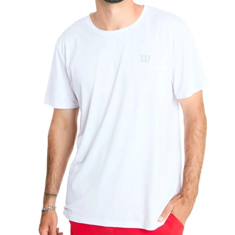 POLERA WILSON POLY BLANCA TENIS/PADEL - 1