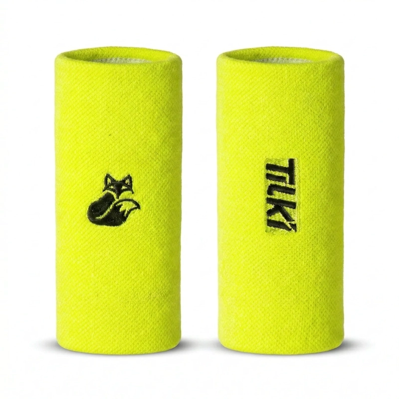 MUÑEQUERA TILKI LARGA XL TERRY AMARILLO FLUOR X2 TENIS PADEL - 1
