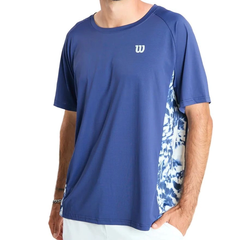 POLERA WILSON PRINT AZUL TENIS/PADEL - 1