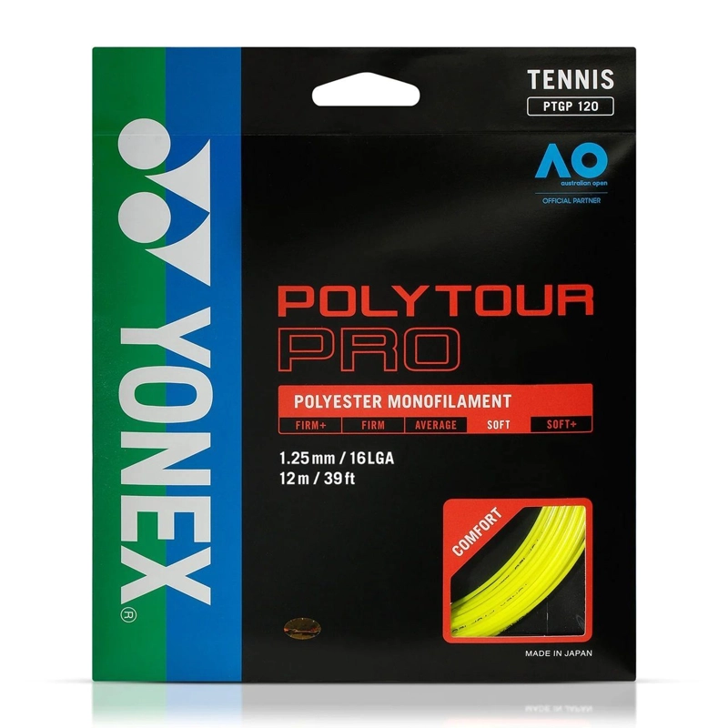 CUERDA YONEX POLY TOUR PRO AMARILLO 1.30 - 12M - 1