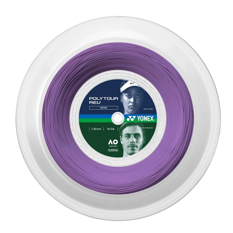 ROLLO DE CUERDA YONEX POLY TOUR REV PURPURA 1.30 - 200M - 1