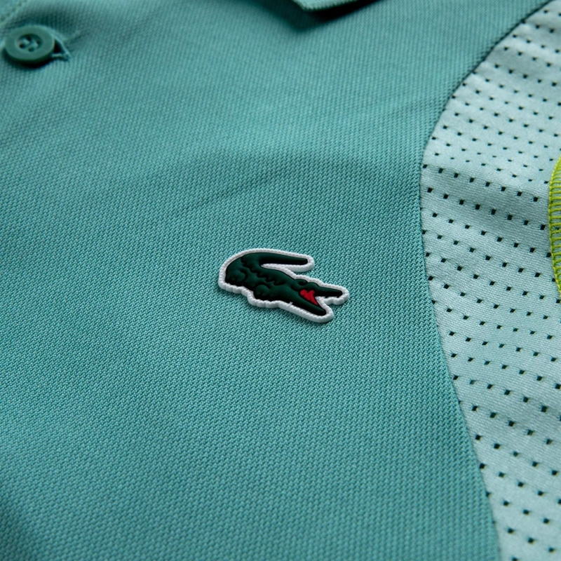 POLERA LACOSTE POLO ULTRA DRY TURQUESA TENIS - 4
