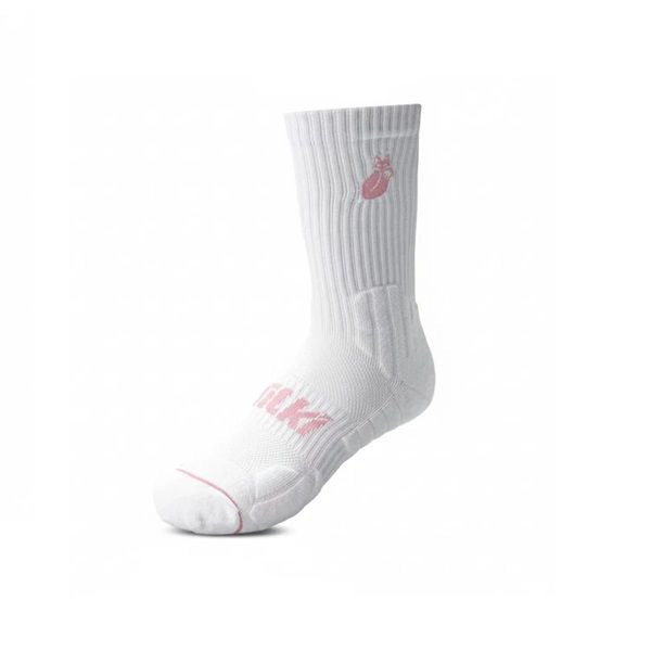 CALCETIN TILKI CREW D4 LEHINDE BLANCO/ROSA TENIS PADEL - 2