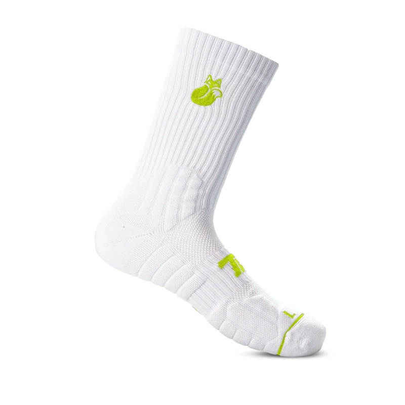 CALCETIN TILKI CREW D4 LEHINDE BLANCO/AMARILLO TENIS PADEL - 1