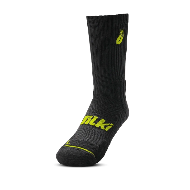 CALCETIN TILKI CREW D4 LEHINDE NEGRO/AMARILLO TENIS PADEL - 2