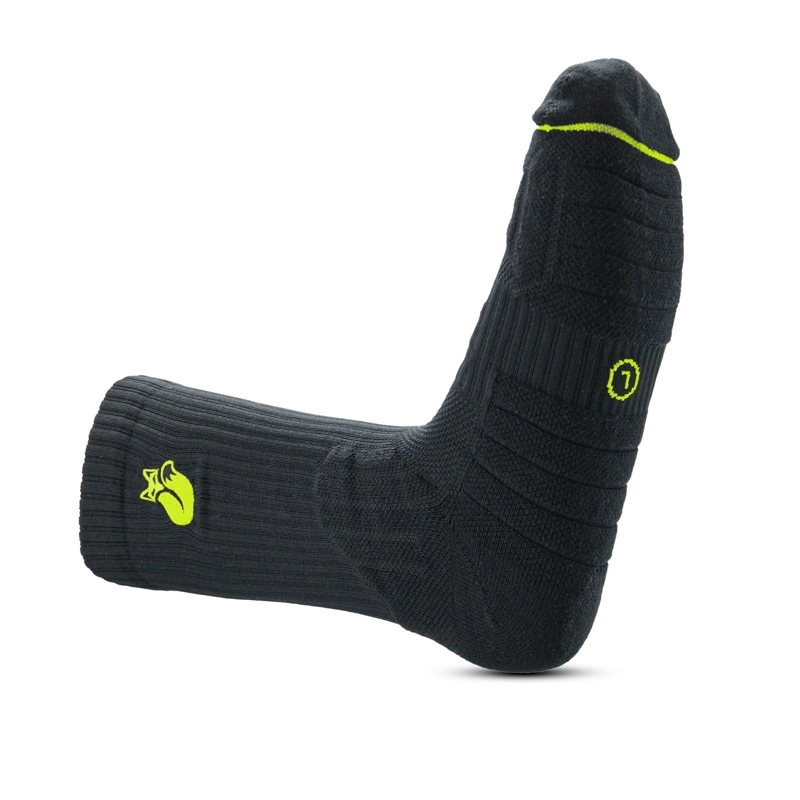 CALCETIN TILKI CREW D4 LEHINDE NEGRO/AMARILLO TENIS PADEL - 3