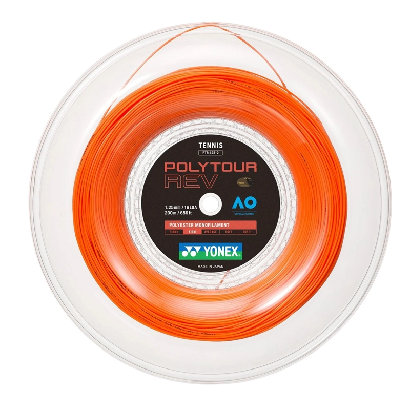 ROLLO DE CUERDA YONEX POLY TOUR REV NARANJO 1.25 - 200M - 1