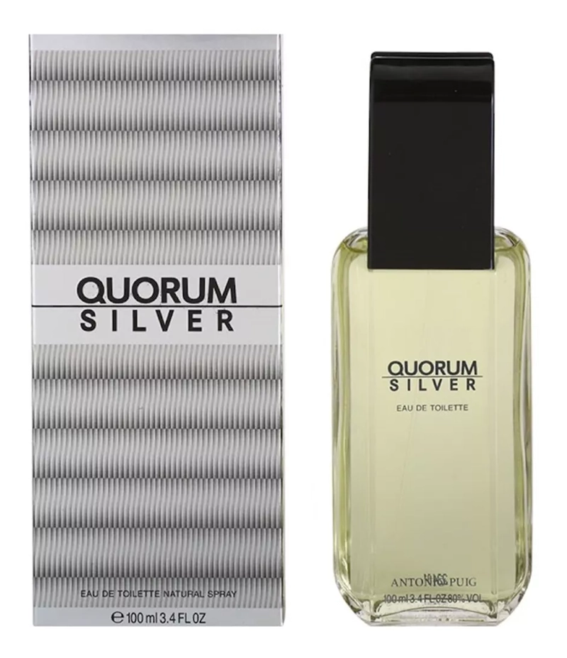 PERFUME HOMBRE QUORUM SILVER EAU DE TOILETTE NATURAL 100ML - 2