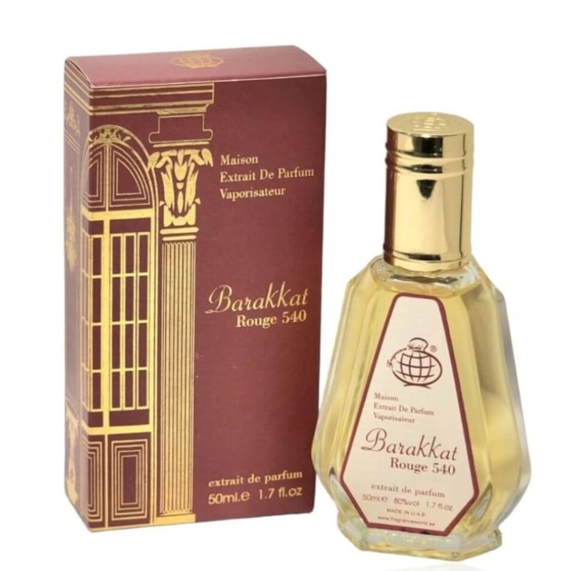 PERFUME FRAGRANCE WORLD BARAKKAT ROUGE 540 EXTRAIT EDP 50 ML