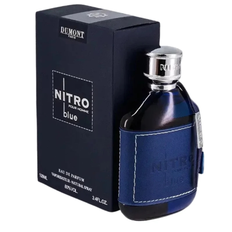 Nitro Blue By Dumont – Herren EDP 3,4 Oz – Frischer Aquatischer Duft Mit Citrus & Holznoten