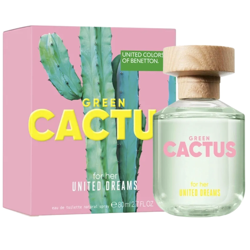 BENETTON GREEN CACTUS FOR HER UNITED DREAMS EDT 80 ML - 1
