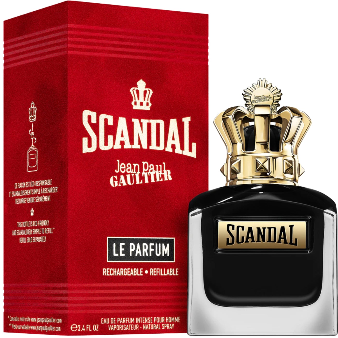 JEAN PAUL GAULTIER SCANDAL LE PARFUM RECARGABLE HOMBRE EDP INTENSE 100 ML - 1