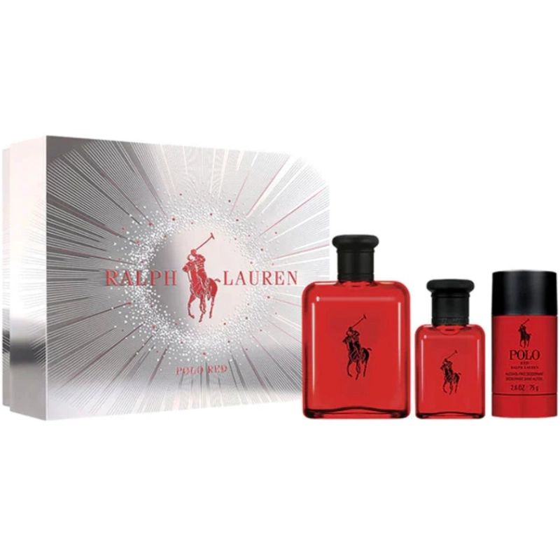 SET RALPH LAUREN POLO RED EDT 125 ML + 40 ML + DEO 75 ML - 1