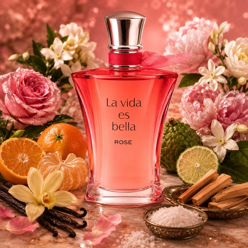 FRAGRANCE WORLD LA VIDA ES BELLA ROSE EDP 100ML MUJER - 3