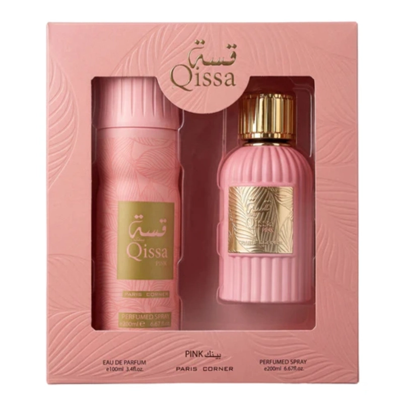 SET PARIS CORNER QISSA PINK EDP 100 ML + SPRAY 200 ML - 1