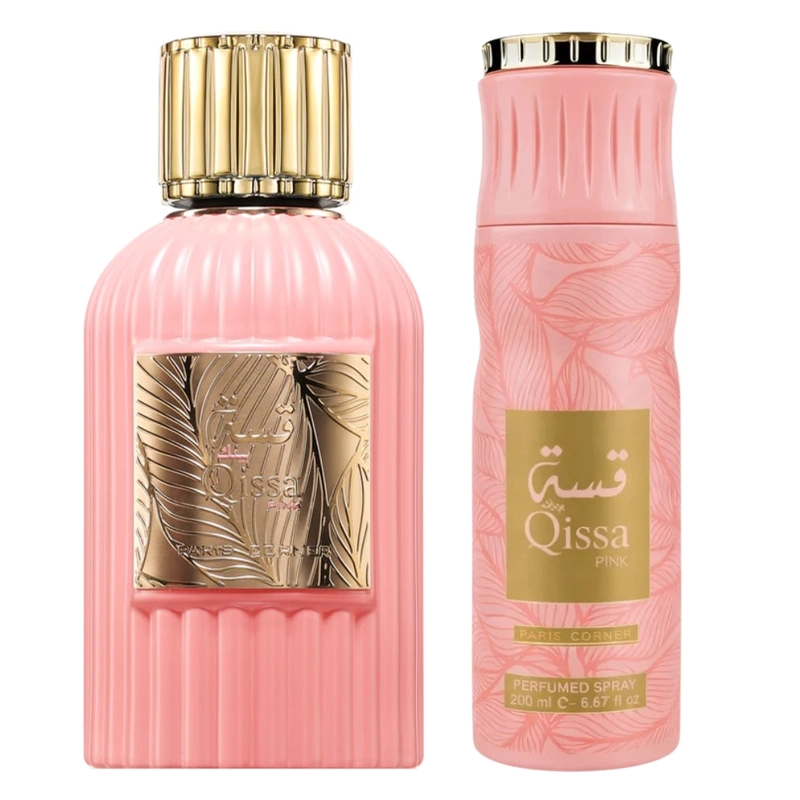 SET PARIS CORNER QISSA PINK EDP 100 ML + SPRAY 200 ML - 2