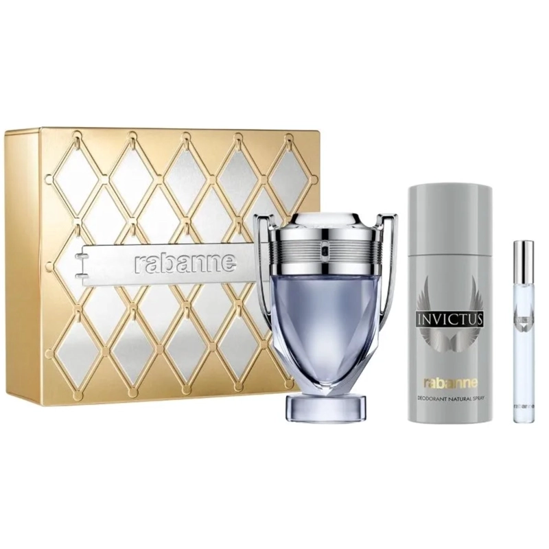 SET PACO RABANNE INVICTUS EDT 100 ML + DEO 150 ML +
MINI 10 ML 2025 - 1