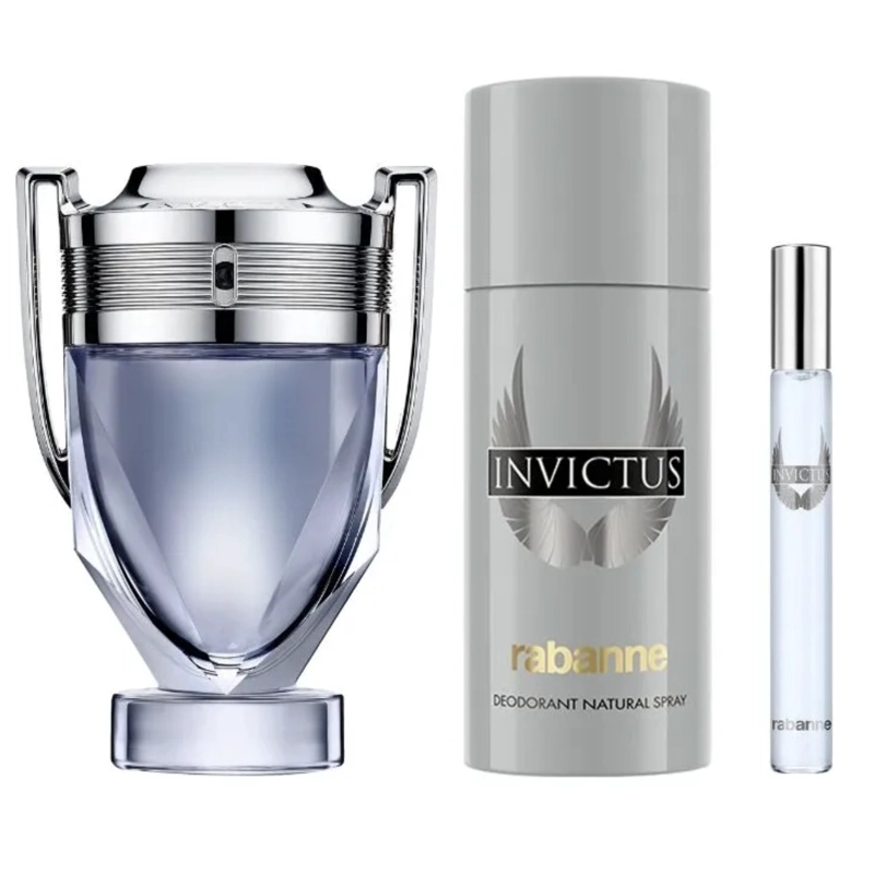 SET PACO RABANNE INVICTUS EDT 100 ML + DEO 150 ML +
MINI 10 ML 2025 - 2