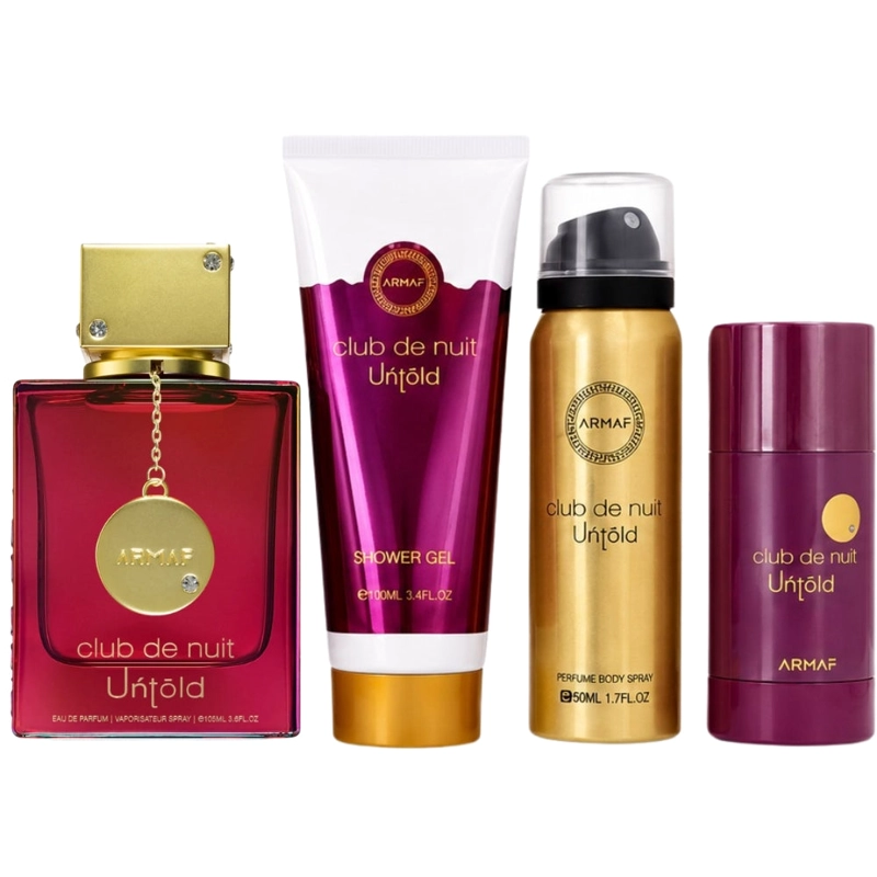 SET 4PCS ARMAF CLUB DE NUIT UNTOLD 100ML + SG 100ML + BS 50ML + DES 75ML - 2