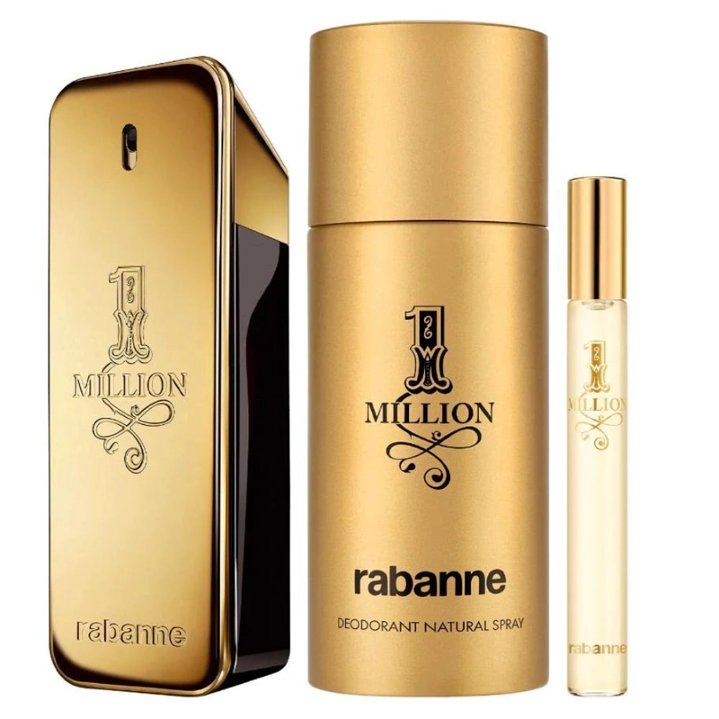 SET RABANNE PERFUME ONE MILLION EDT 100 ML + MINI 10 ML + DEO 150 ML 2026 - 2