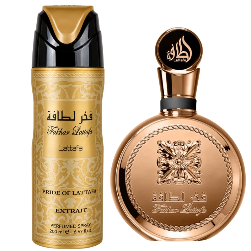 SET LATTAFA FAKHAR EXTRAT EDP 100 ML +  SPRAY 200 ML - 2