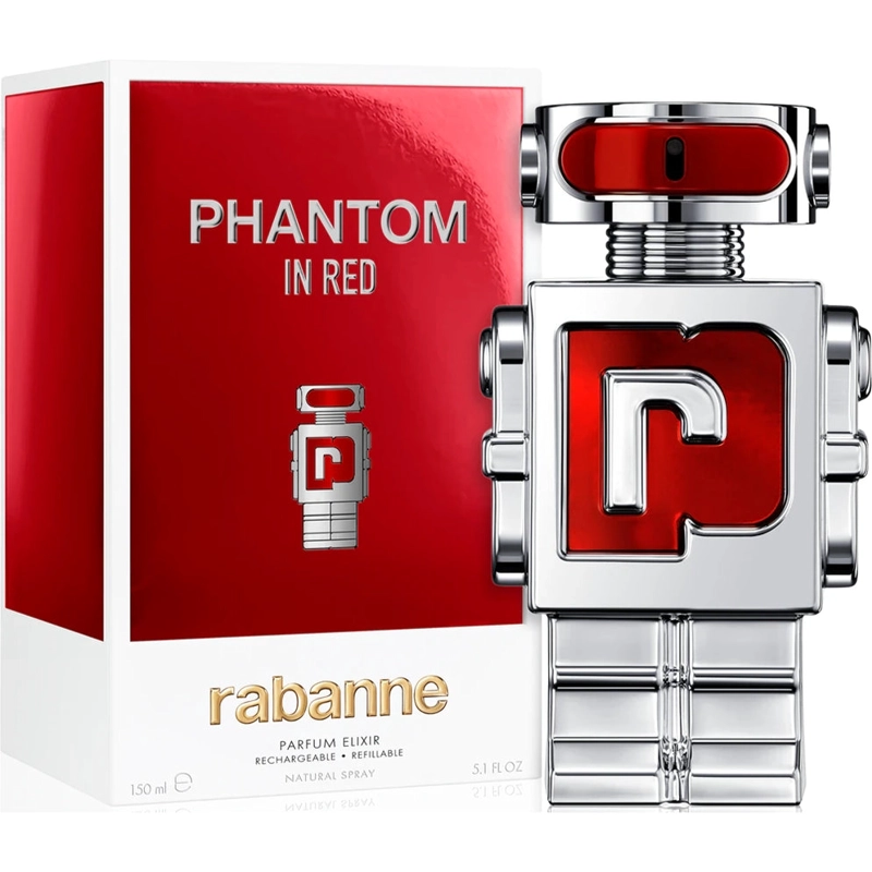 RABANNE PHANTOM IN RED PARFUM ELIXIR 150 ML HOMBRE RECARGABLE - 1