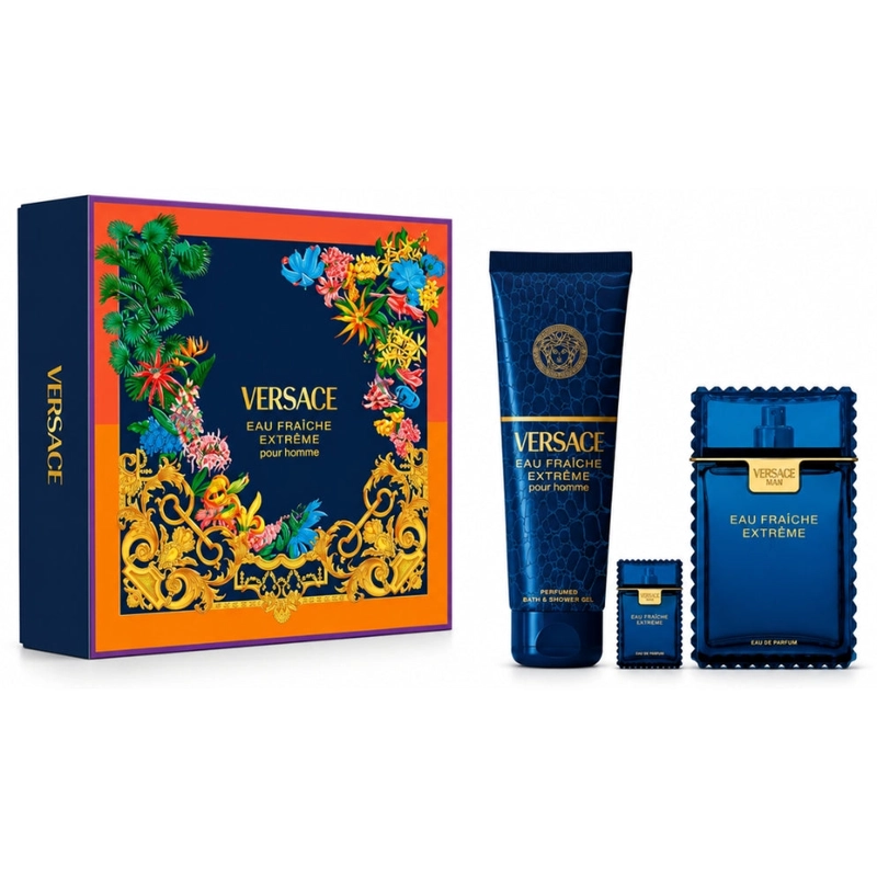 VERSACE SET EAU FRAICHE EXTREME POUR HOMME EDP 100ML + 5ML + SHOWER GEL 150ML - 1