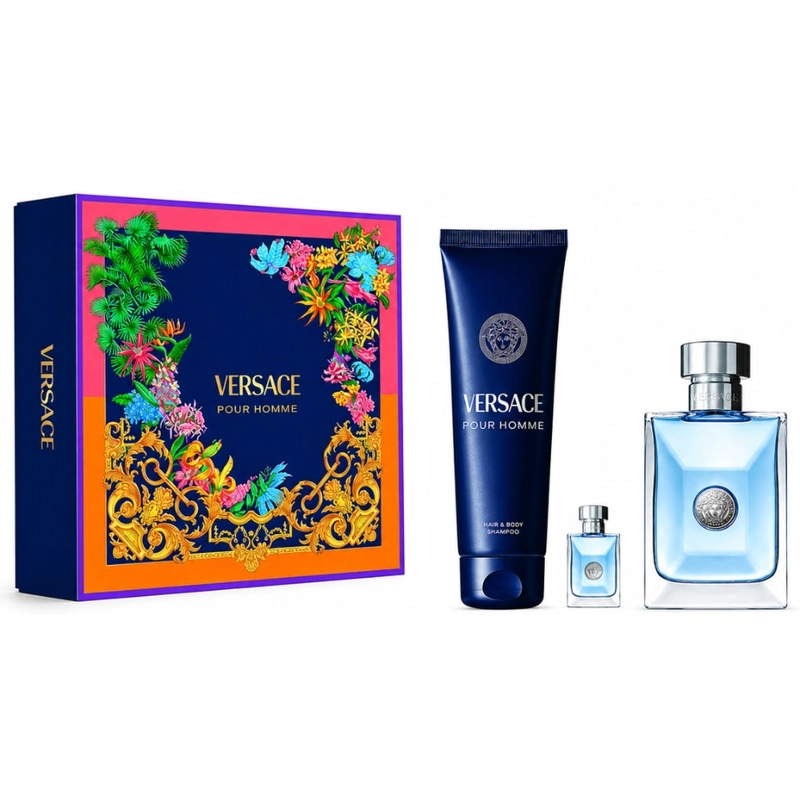 VERSACE SET VERSACE POUR HOMME EDT 100 ML + MINI 5 ML + BODY SHAMPOO 150 ML - 1