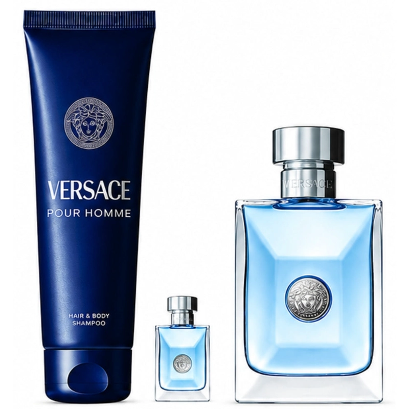VERSACE SET VERSACE POUR HOMME EDT 100 ML + MINI 5 ML + BODY SHAMPOO 150 ML - 2
