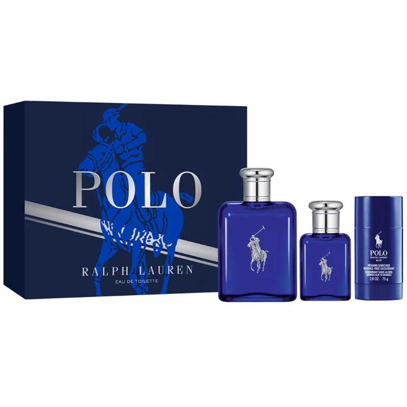 RALPH LAUREN POLO BLUE MEN EDT 125ML+40ML+DEO 75ML - 1