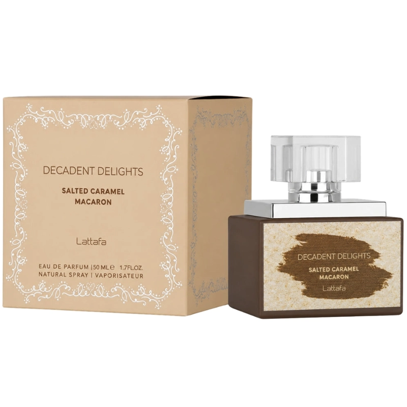 LATTAFA DECADENT DELIGHTS SALTED CARAMEL MACARON EDP UNISEX 50 ML - 1