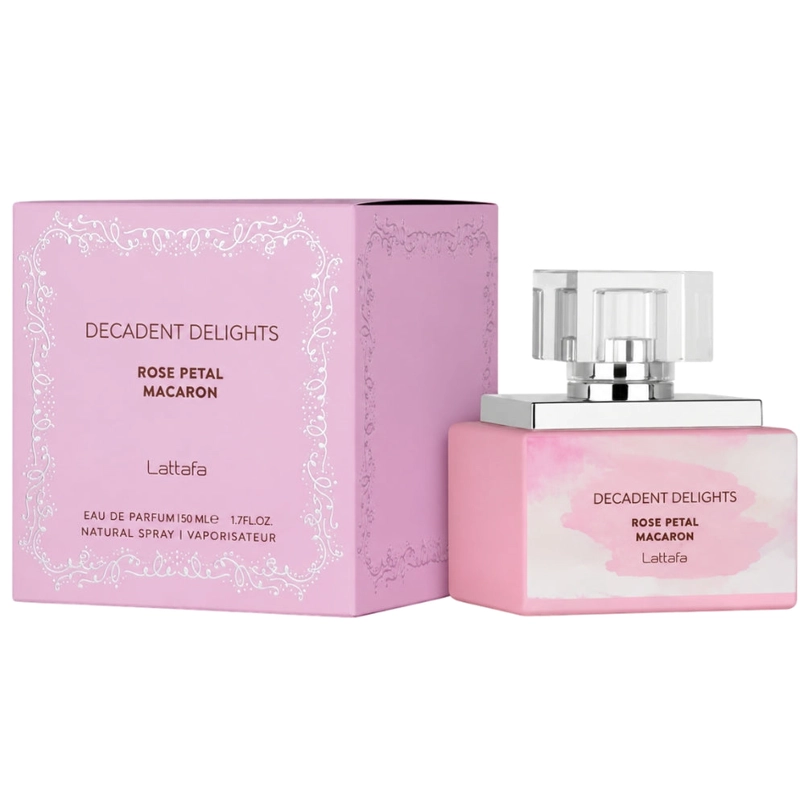 LATTAFA DECADENT DELIGHT ROSE PETAL MACARON EDP UNISEX 50 ML - 1