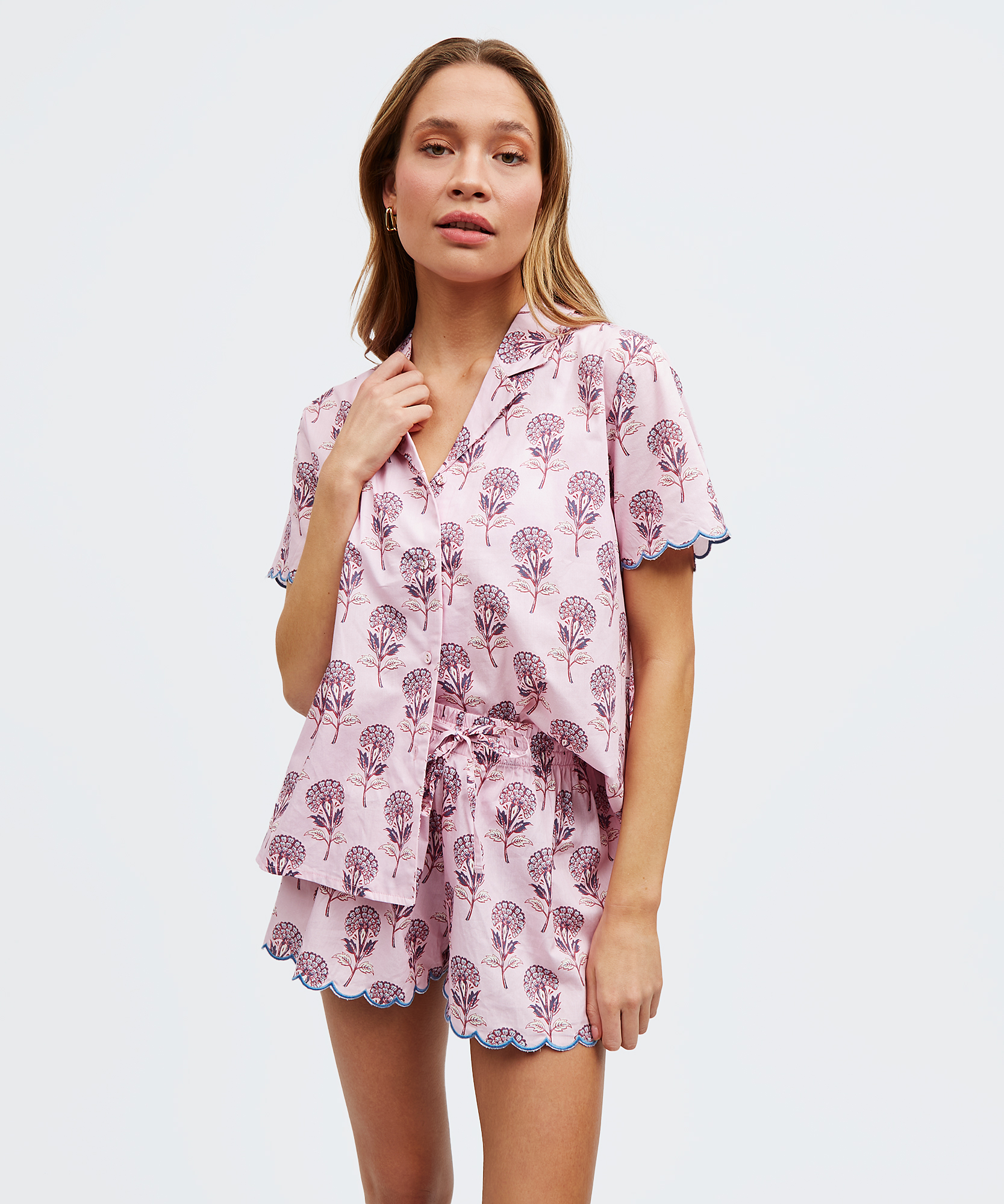 Ripley - PIJAMA DREAMY ALGODÓN CORTO | ROSADO