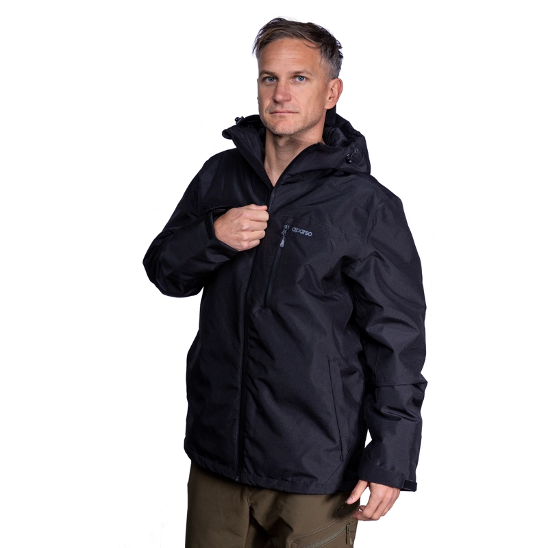 CHAQUETA HOMBRE APARSO NEGRO IMPERMEABLE SIRIUS - 4