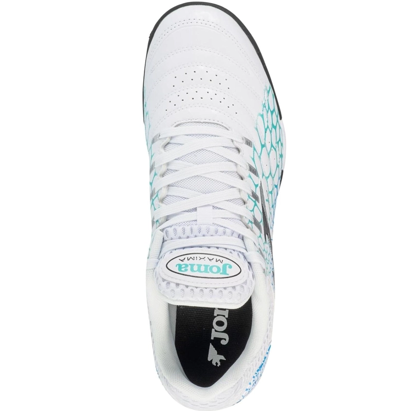 ZAPATILLA FUTBOL TURF HOMBRE MAXIMA BLANCO TURQUESA JOMA - 3