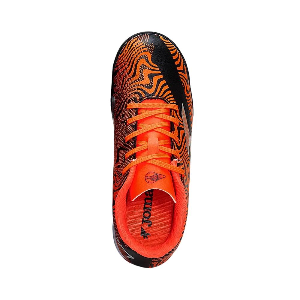 ZAPATILLA FUTBOL TURF KIDS EVOLUTION NARANJO NEGRO JOMA - 3