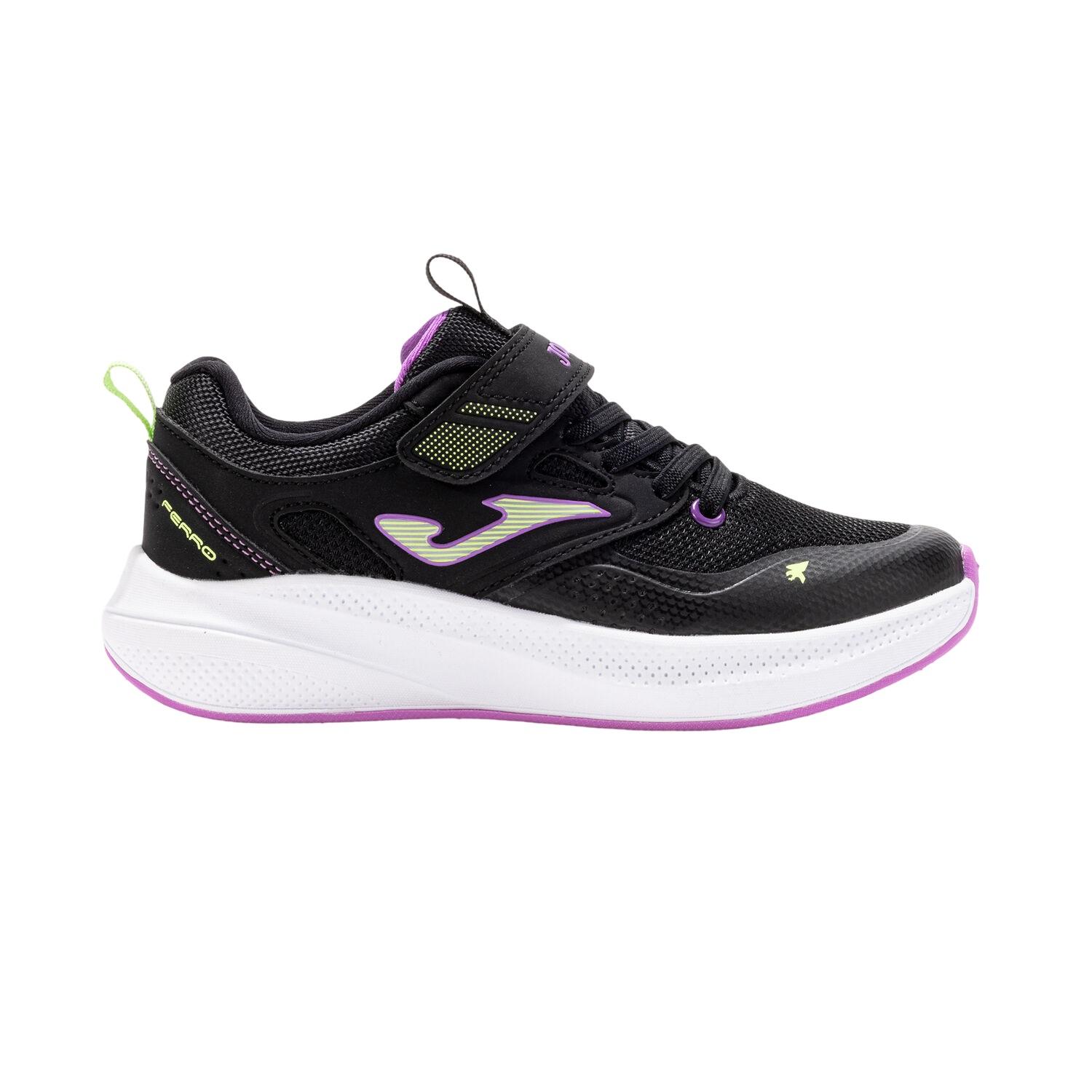ZAPATILLA RUNNING KIDS FERRO JR NEGRO ROSA JOMA - 1