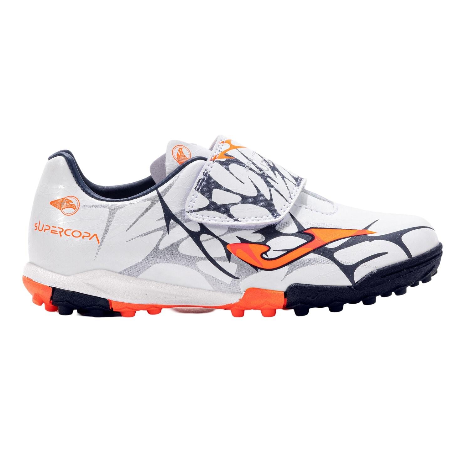 ZAPATILLA FUTBOL TURF KIDS SUPERCOPA JR BLANCO NARANJO JOMA - 1