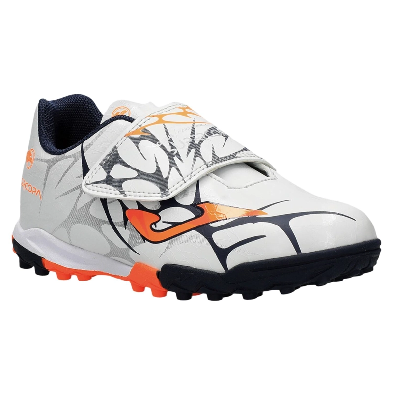 ZAPATILLA FUTBOL TURF KIDS SUPERCOPA JR BLANCO NARANJO JOMA - 2