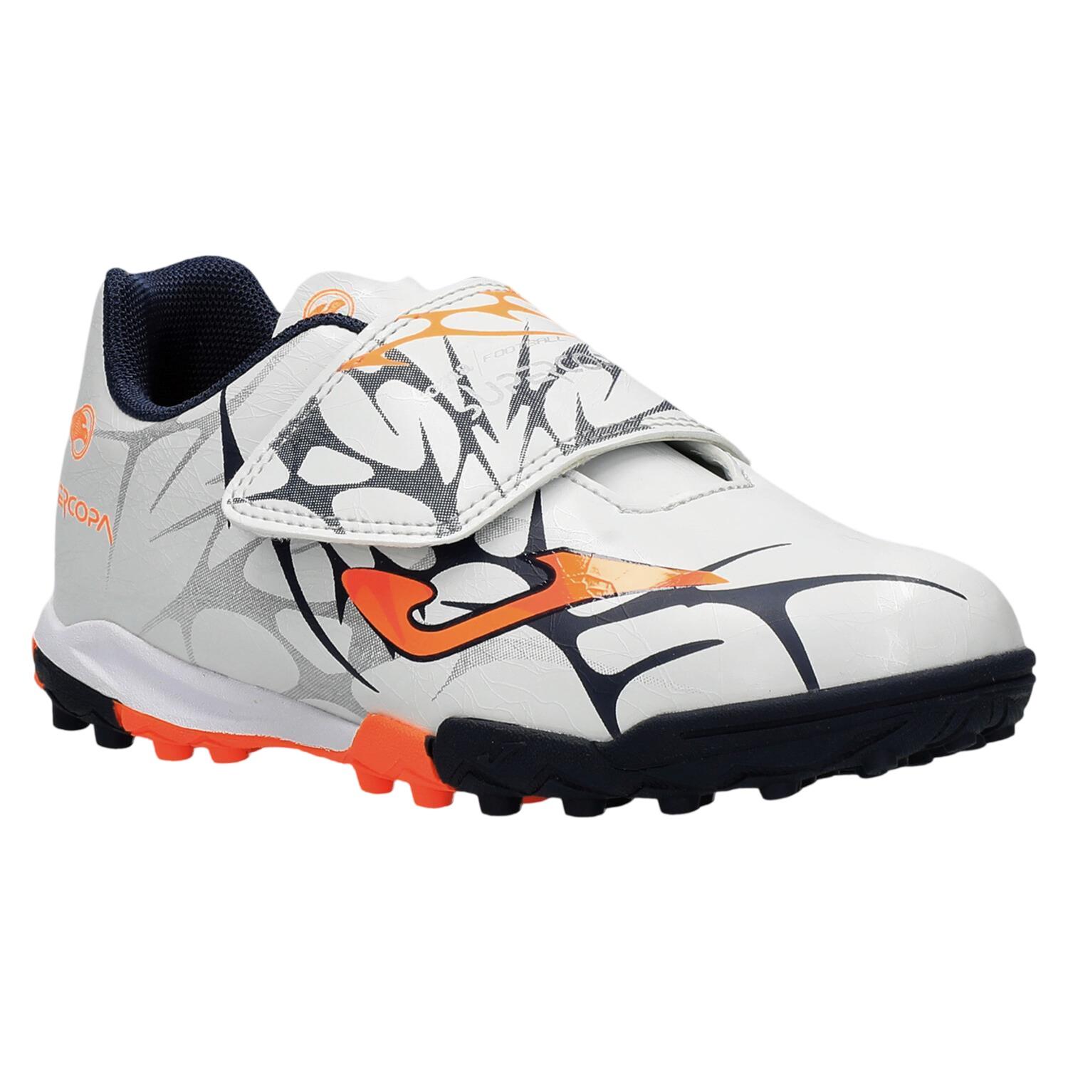 ZAPATILLA FUTBOL TURF KIDS SUPERCOPA JR BLANCO NARANJO JOMA - 2