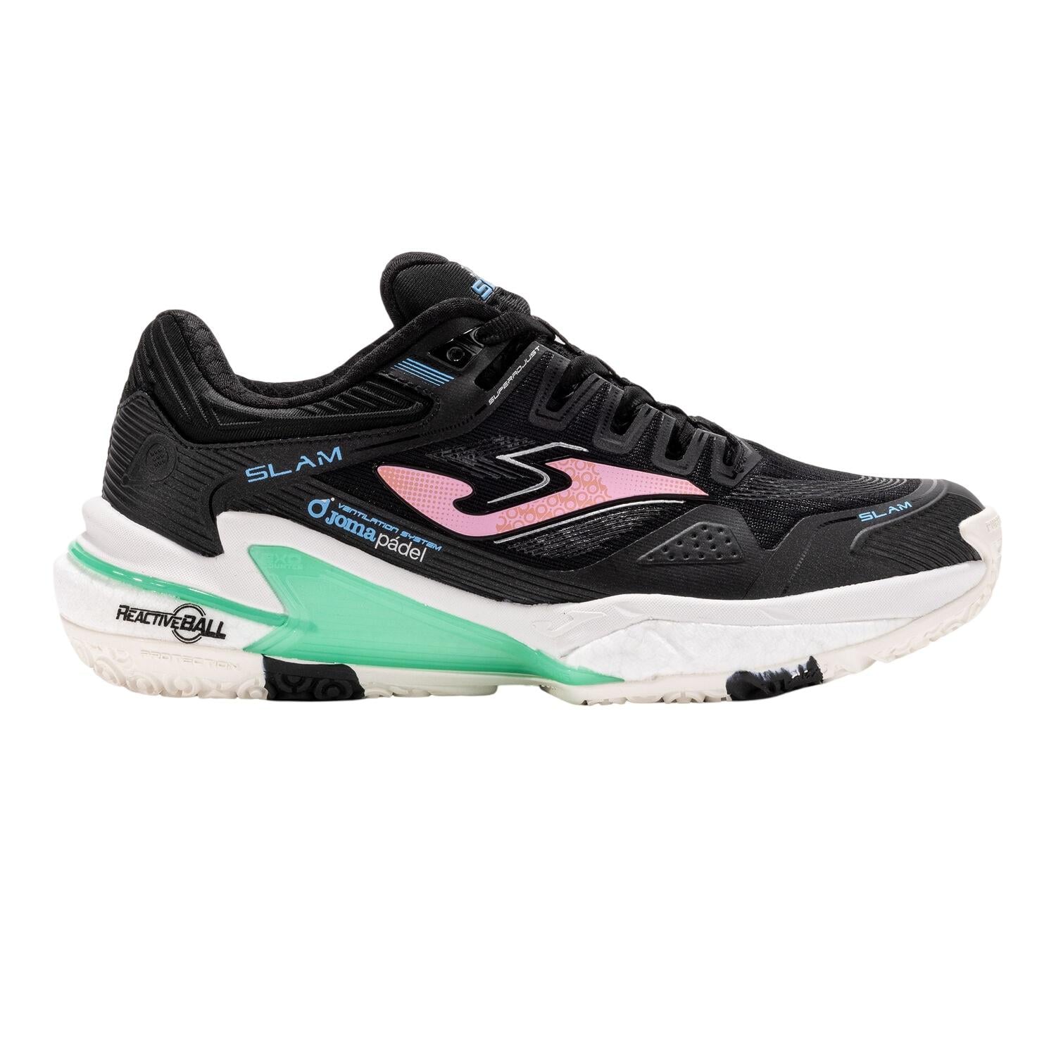 ZAPATILLA PADEL MUJER SLAM 25 NEGRO JOMA - 1